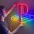 Logo Playstation Neon led Gamer Decoração