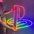 Logo Playstation Neon led Gamer Decoração - Tygger Brasil