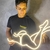 Painel Mulher de Biquini Neon led Bronze Praia na internet