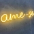Painel Led Neon ame-se Rosa Acrílico Cristal Casa Decoração