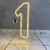 Painel Neon Led Numero Um 1 Instagram Iluminação Branco 50cm - comprar online