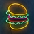 Placa Neon Led Lanche Hambúrguer Luminária Fast Food Decoração - Tygger Brasil