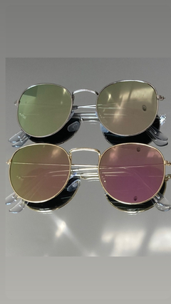 Round metal gold pink - comprar online