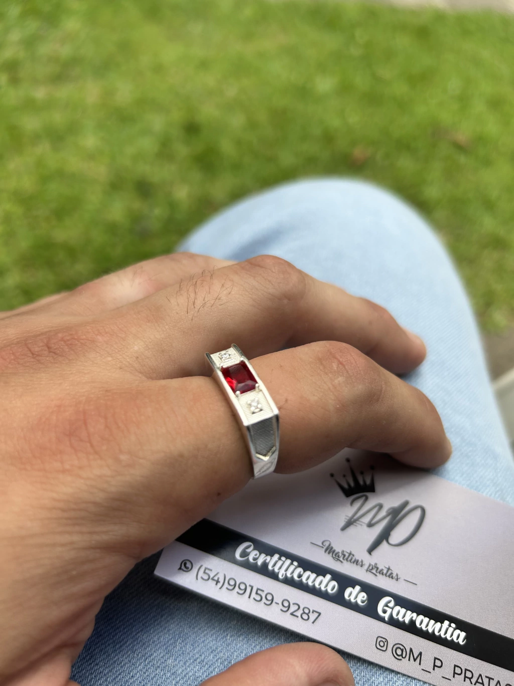Anel formatura vermelho