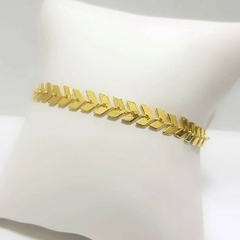 Pulseira Escama Folheada à Ouro