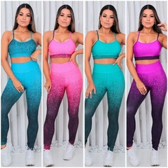 Conjunto Degrade Legging e Top de Alcinha p/ Academia