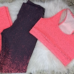 Conjunto Degrade Legging e Top Costas Nadador p/ Academia