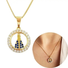 Colar Nossa Senhora Aparecida Folheado a Ouro