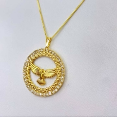 Colar Espírito Santo Cravejado Folheado a Ouro 18k - comprar online
