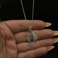 Colar Nossa Senhora Aparecida Folheado à Prata 925