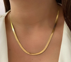 Colar Fita 3mm Dourada (Aço Inoxidável) - comprar online