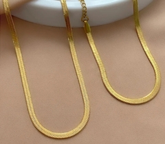 Pulseira Fita 3mm Dourada (Aço Inoxidável) na internet