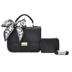 Kit Bolsa c/ Carteira e Laço