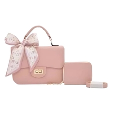 Kit Bolsa c/ Carteira e Laço - loja online