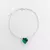 Pulseira de Coração com Zircônia Esmeralda