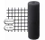 Malla Plástica Cuadrada Color Negro 20X20Mm. Rollo alto 1 Mt - Provetec