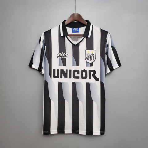 Camisa Santos II Temporada 1998 Retrô Torcedor Umbro Masculina - Preto