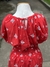 Vestido vermelho bordado
