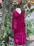 vestido cachecoeur veludo bordô - comprar online