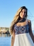 Vestido branco com pala bordada - comprar online