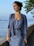 Blusa listras peplum com cinto