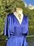 vestido azul cetim - comprar online