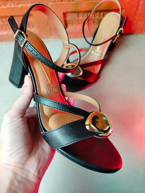 Sandalia Vizzano Elegante Salto Bloco