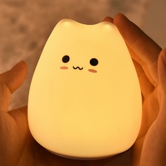 Mini gato-lámpara de silicona suave de luz de noche - Geracia