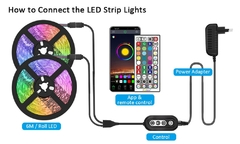 Imagen de luces led,ColorRGB,Tiras LED RGB 5050 , Bluetooth Musical Tiras LED 12V Tiras de