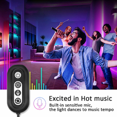 luces led,ColorRGB,Tiras LED RGB 5050 , Bluetooth Musical Tiras LED 12V Tiras de