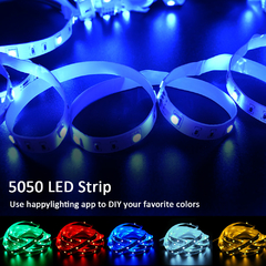 luces led,ColorRGB,Tiras LED RGB 5050 , Bluetooth Musical Tiras LED 12V Tiras de - tienda en línea