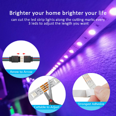 luces led,ColorRGB,Tiras LED RGB 5050 , Bluetooth Musical Tiras LED 12V Tiras de