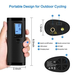 Imagen de Inflador de aire eléctrico portátil y power bank