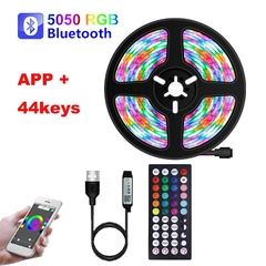 Tira de luces LED de 1-5M, cinta Flexible con USB, 5050 Bluetooth, RGB, SMD, DC5 en internet