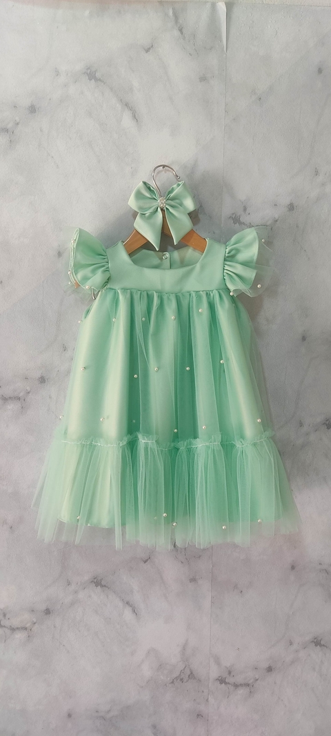 Vestido trapézio verde