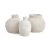 Imagen de Kit 3 Mini Jarrones Blanco Roto
