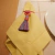 Servilleta de Lino Denim con Punto Ajour Amarillo