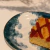 Blue and White Centerpiece with Gold Finish on internet