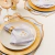 Kit Mesa Posta Holiday - 6 Guardanapos e 6 Jogos Americanos - Cheers Dourado e Branco - buy online