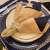 Denim Linen Napkin with Sand Ajour Dot - buy online