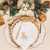 White Embroidered Placemat with Gold - Christmas and New Year