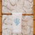 Toalha de Lavabo Bordada Coral Azul Claro