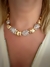Colar banhado ouro 18 k e rodio branco cravejado com zirconias - comprar online
