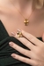 conjunto design gotas banhado a ouro 18 k na internet