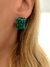 Brinco esmeralda indiana banhado a ouro 18 k - comprar online