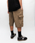 Bermuda Cargo Masculina Streetwear Cor Caki Marrom - comprar online