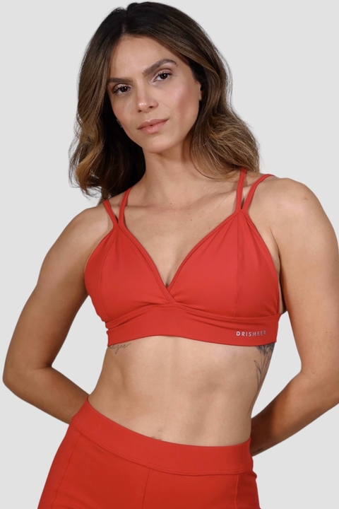 TOP MARI ALÇA DUPLA VERMELHO REF 7128