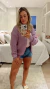 Casaco Feminino Tricot Cardigan Roupa Jaqueta Trança Manga - comprar online