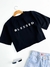 T-shirt Cropped Feminina Estampado Ismênia