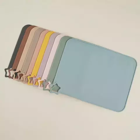 Tapete de refeição de silicone de cor sólida (Produto importado)